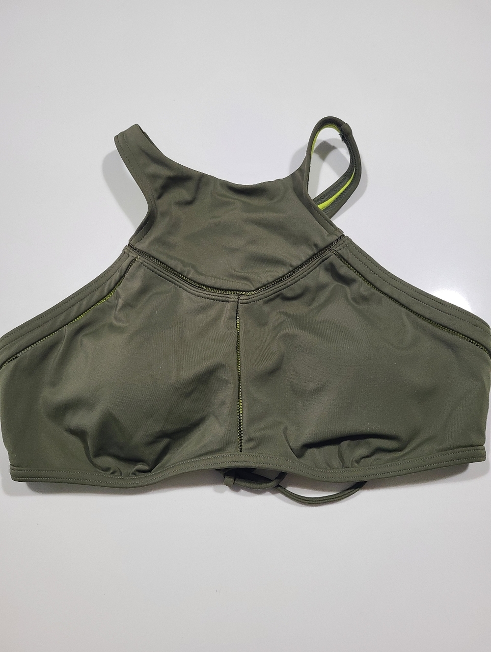Prana Olive Green Swim Top in Medium